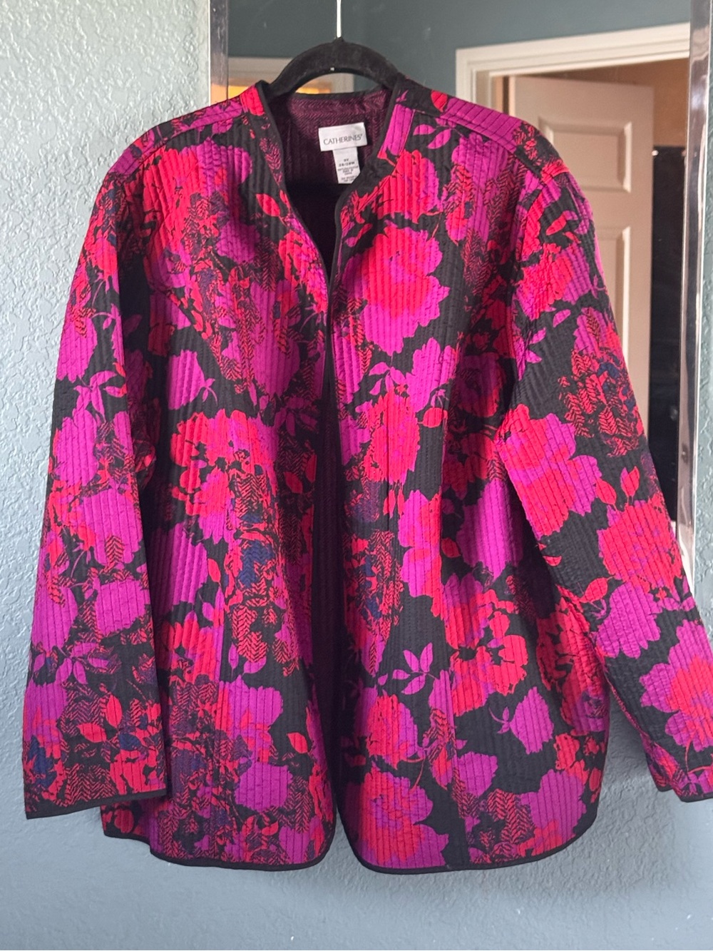 Catherines Reversible Quilted Soft Floral Blazer Size 3x Women’s